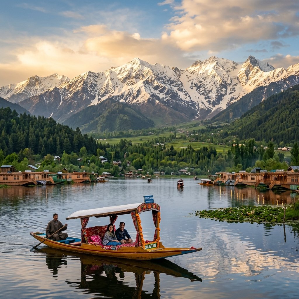 Majestic Kashmir valley and mountains